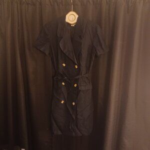 Vintage Talbots  Double-Breasted Blazer Dress Irish Linen Size 10